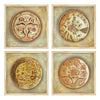 ArtX Paper Abstract Wall Art Painting Framed Paintings Circular Set of 4