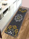 Saral Home Zinta Floral Soft Cotton Durable & Washable Multipurpose Runner Colour Grey