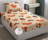Fresh From Loom Elastic Printed Fitted Bedsheet For Kids For Single Bed With 1 Pillow Cover Small Single Beige 300 TC Pale