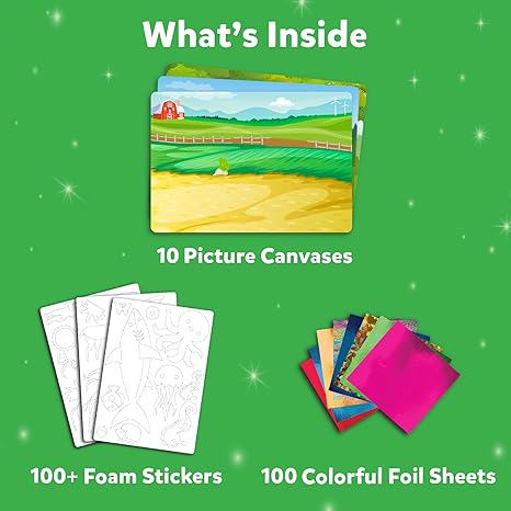 Skillmatics Art & Craft Activity Foil Fun Animals No Mess Art for Kids Creative Activity