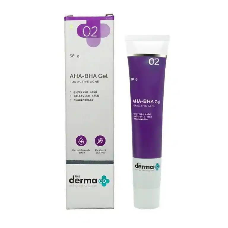 The Derma Co 5% AHA-BHA Gel for Active Acne - 30 gms