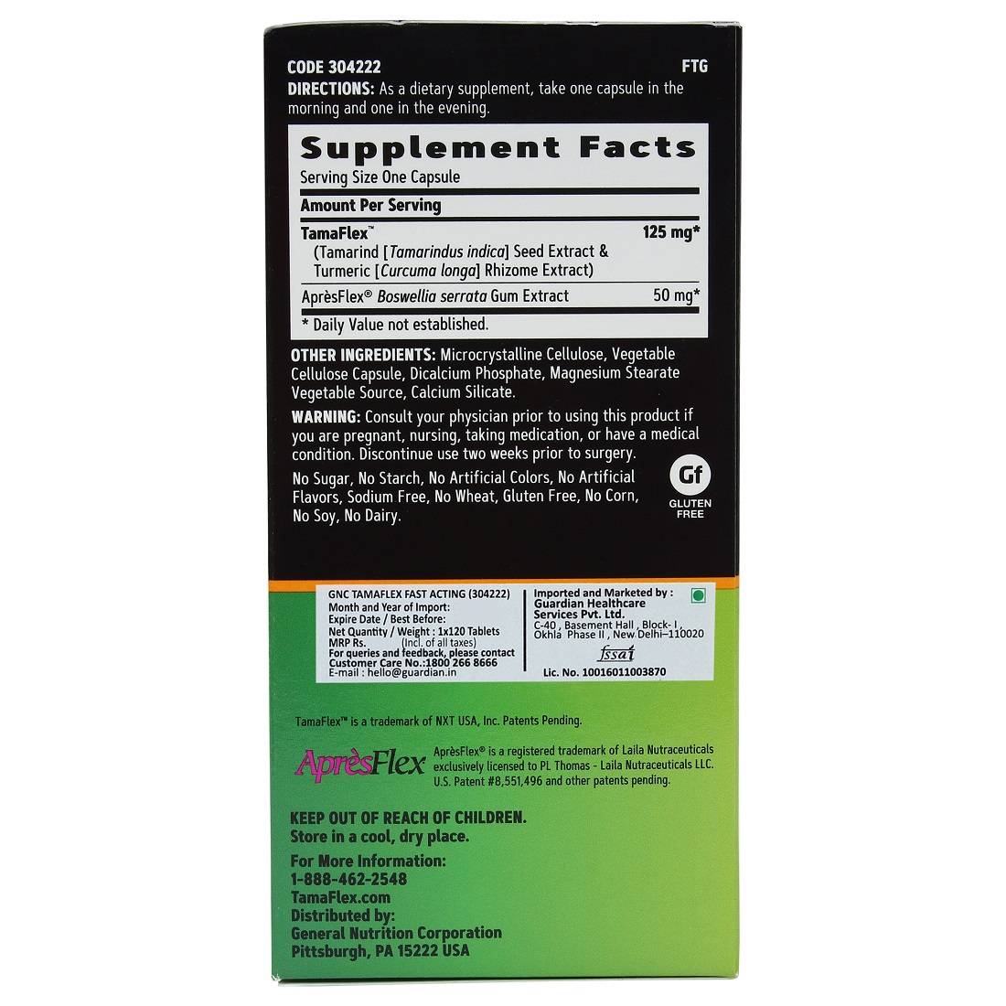 GNC TamaFlex Fast Acting Improve Joint Health in 5 Days - 120 tabs ...
