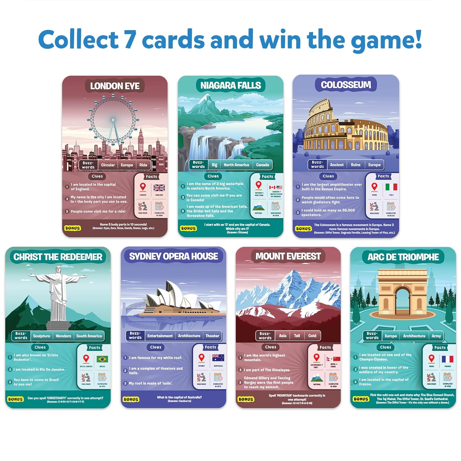 Skillmatics Card Game Guess in 10 Legendary Landmarks Educational Travel Toys