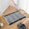 Kuber Industries White Cut Loop Microfiber Entrance Mat Gray Colour