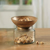 Ellementry Twain Glass Jar with Wooden Bowl | 200ml | Transparent | BPA-Free | Spice Storage