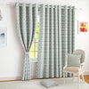 Story@Home Azurio Room Darkening Curtain Door 7 Feet Long 1 Piece Hexagon Hive Print Grey