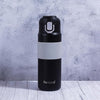 Femora HydroPro Double Walled Stainless Steel Thermosteel Charcoal Black Water Bottle - 400 gms