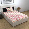 Divine Casa 144 TC 100% Cotton Bedsheet for Single Bed with 1 Pillow Cover Colour Blush Pink