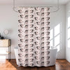 Kuber Industries Shower Curtain Bathroom Shower Curtain 8 Rings Curtain Brown Rose Transparent