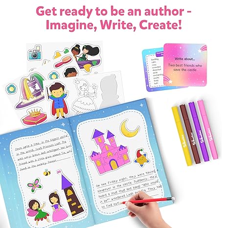 Skillmatics Unicorn & Princesses Art Kit Write & Create Storybooks Creative Activity