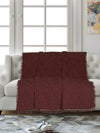 Saral Home Soft Cotton Tufted 2 Seater Sofa Cover Throw Colour Brown