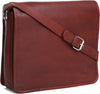Leather Laptop Messenger Bag for Men I Handcrafted I Adjustable Strap | Brown