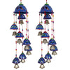 Kuber Industries Rajasthani Design Handcrafted Hanging Windchimes with 8 Bells Pack of 2