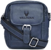 Leather Sling Messenger Bag for Men I Multipurpose Crossbody Bag I Travel Bag with Adjustable Strap I Utility Bag I 8.5 inch | Blue