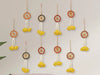 Artificial Flowers and Ring Decoration Pack of 10 - Multicolour Rings
