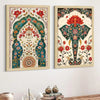 ArtX Paper Madhubani - 02 Art Paintings with Frame Set of 2