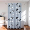 Kuber Industries Shower Curtain Bathroom Shower Curtain 8 Rings Curtain Painting Grey