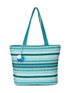 K London Alii And Aliizey Tote Bag For Women With Zip Bag Colour Teal Gold