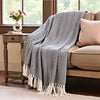 Sajavat Home Hand-Knitted Pure Cotton 3 Seater Sofa Throw Colour Brown