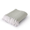 Sashaa World Chevron Delight Cotton Throw Colour Green Ivory