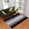 Kuber Industries Shaggy Carpet for Living Room Fluffy Rug for Bedroom Blue Patta Gray