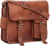 Classic Leather 13.5 inch Laptop Messenger Bag for Men I Office Bags I Travel Bags I Adjustable Strap | Tan Colour