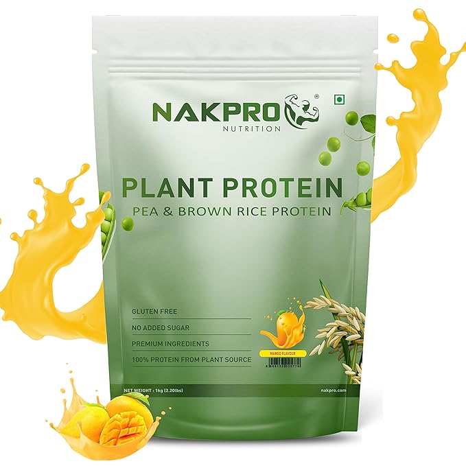 Nakpro Vegan Plant Protein Powder Mango Flavour - 1000 gms