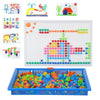 Kidology Diy Mushroom Pegboard Toy Colorful Nails for Creative Mosaic Art