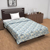 Divine Casa Floret 100% Cotton Single Dohar 120 GSM Soft & Lightweight Throw Blanket Colour Water Orchid