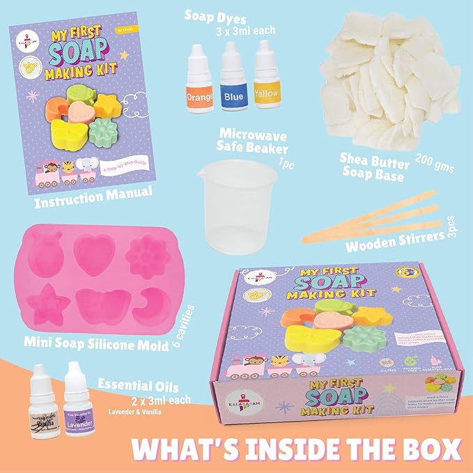 Kalakaram Diy My First Soap Making Kit | Craft 6 Making Activity for Kids | Diy Kit for Kids | Diy Science Kit