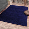 Ishro Home Premium Fuzzy Shag Carpet Colour Blue