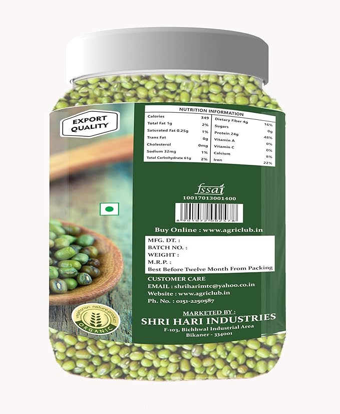 Agri Club Green Moong Dal - 800 gms