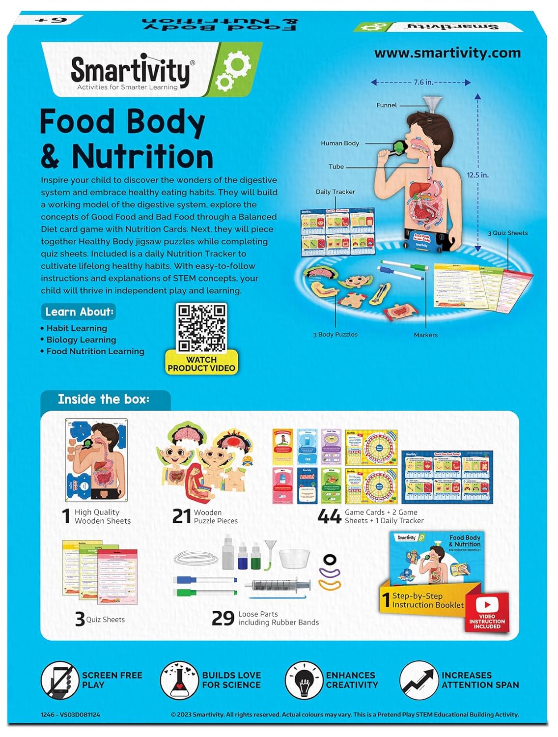 Smartivity My Body My Nutrition Toy for Kids Healthy Eating Game Educational Science Toy