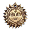 Two Moustaches Brass Smiling Surya Wall Hanging Antique Brown Standard