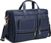 Classic Leather Laptop Messenger Bag for Men I Office Bags I Travel Bags I Carry Handle with Adjustable Strap | Navy