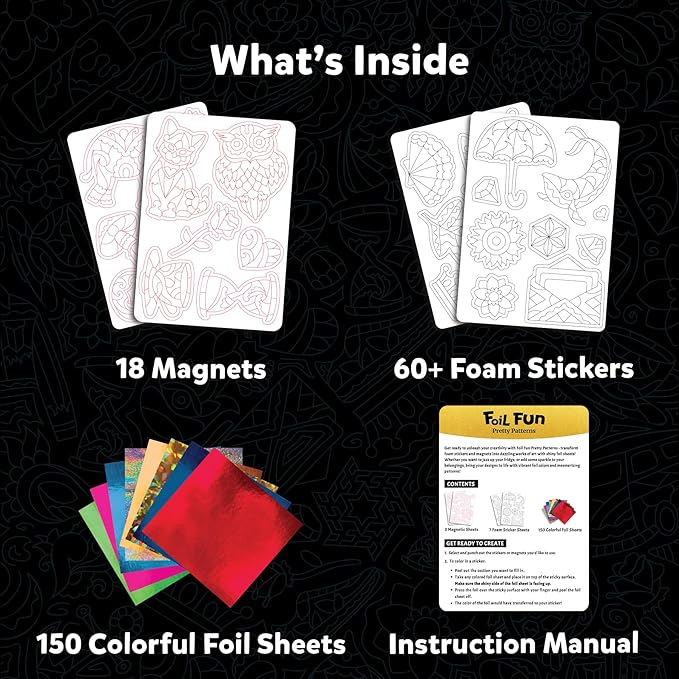 Skillmatics Art & Craft Activity Foil Fun Pretty Patterns Mess Free Art Craft Kits