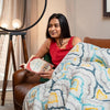 Urban Space Double Bed Comforter Microfiber 3 Layered Quilt Printed AC Blanket Colour Morocco