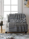 Saral Home Chenille 1 Seater Reversible Sofa Cover Throw Colour Grey