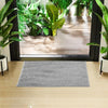 Kuber Industries Door Mat Waves Shape Doormat Velvet Entrance Mat Gray Colour