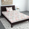 Divine Casa 144 TC 100% Cotton Bedsheet for Single Bed with 1 Pillow Cover Colour Peach Blush