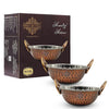 Indian Art Villa Hammered Antique Dark Finish Design Steel Copper Kadhai/Wok Each - 350 gms (Pack of 2)