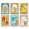 Kotart Traditional Indian Wall Art Madhubani Paintings for Living Room Pichwai Art Painting set of 6 E