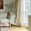 Huesland Cotton Curtains for Windows, 5 Feet Long 1 Bohemian Eyelet Curtain | Green Leaf Floral