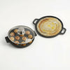 Human Hydro Cast Iron Cookware Set — 30cm Dosa Tawa + 12-Pit Paniyaram Pan with Glass Lid Pre-Seasoned Gas Induction
