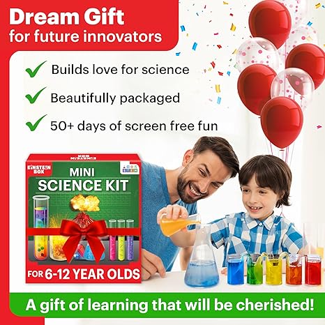 Einstein Box Mini Science Kit for Boys & Girls Birthday Gifts Stem Learning Education Toys