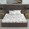 Divine Casa 200 TC 100% Cotton King Size Bedsheet Premium Soft Fabric Includes 2 Pillow Covers Colour Floral Grey