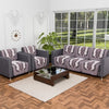 Kuber Industries 5 Seater Sofa Set Cover Net Design Sofa Slipcover Cream & Black