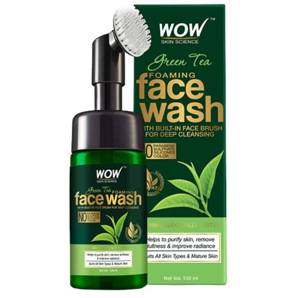 Wow Skin Science Green Tea Foaming Face Wash - 100 ml
