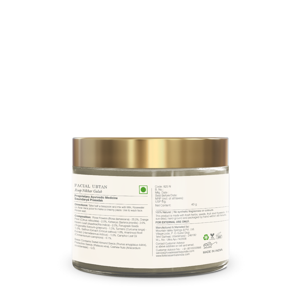 Forest Essentials Facial Ubtan Roop Nikhar & Gulab
