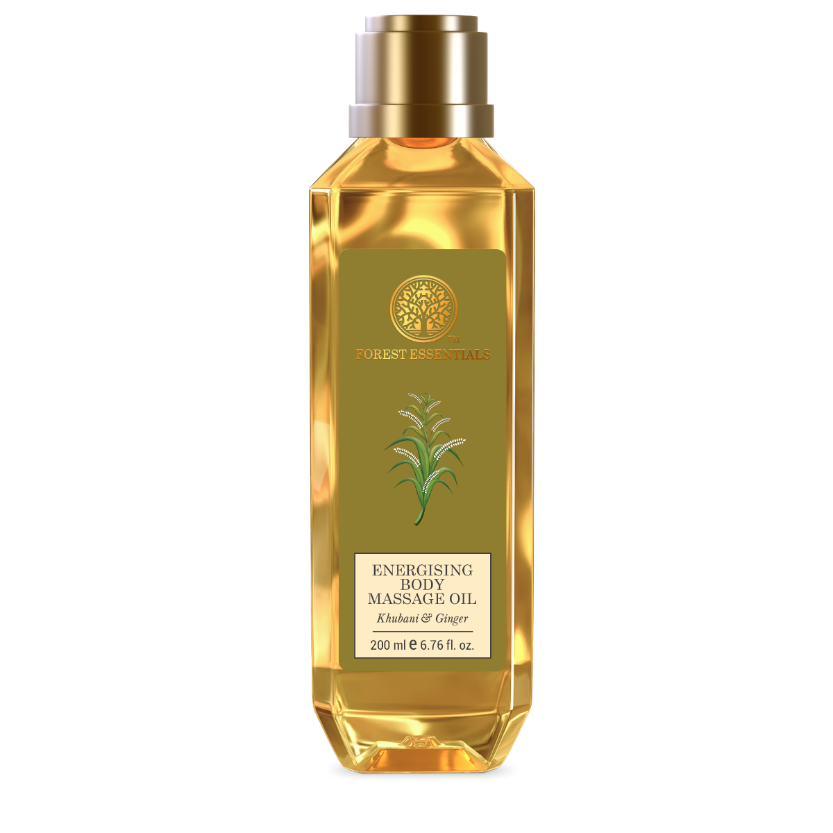 Forest Essentials Energising Body Massage Oil Khubani & Ginger
